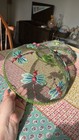 Set Of 2 Vintage Wire Shoo-fly Food Domes With Ring Handles   Raffia Dragonflies