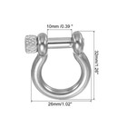D-ring Shackle  2pcs 10mm Inside Width Stainless Steel U Shape Small Shackles