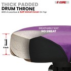 5core Drum Throne W Backrest 4  Padded Stool Airlift Adjustable 441lb Capacity