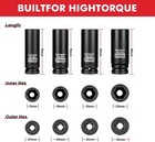 4 Pieces 1 2-inch Drive Deep Impact Socket Set   17-19-21-22mm   1 2   metric 