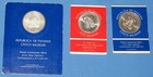 3 X 1970 Panama Sterling Silver 5 Balboas - 1 Proof And 2 Bu Coins   Asw 3 16 Oz