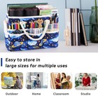 E-weichen Craft Organizer Tote Bag Art Storage Caddy With Multiple Pockets Conta