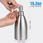 Bathroom Stainless Steel Countertop Soap Pump Dispenser Kitchen Dish Sink Sponge