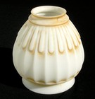 Vintage 5  White Glass Art Deco Lamp Light Shade 2 25  Fitter