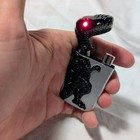 T-rex Dinosaur Refillable Pocket Cool Lighter - Black   Silver
