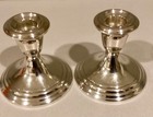 Vintage Pair Gorham Sterling Silver  661 Weighted Candle Holders Candlesticks