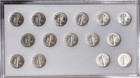 1941   1945 Mercury Dime Set 15-coin Silver Last 5-year Collection Bu unc