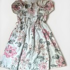 Girls Blue Pink Floral Off Shoulder Ruffle A-line Knee Dress 11-12y