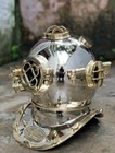 Full Brass Scuba Diving Helmet   Us Navy Mark V Divers Helmet   Marine Diving He