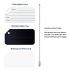 5pack Black Aluminum Luggage Tag With Name Id Card Perfect To Quickly Spot Lu   