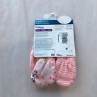 Gerber 4 Pack Baby Girl Scratch Mittens Gloves 0-3 Months Pink Flowers Stripes