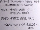 1917-18 Trinidad   Tobago  mr1-mr13  Mh used Lot Of 15 War Tax Issues - Nice 