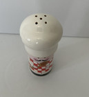 Vintage Italian Chef Apron Hat Wood Spoon Cute Stacking Salt   Pepper Shakers