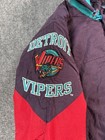 Vintage Detroit Vipers Jacket Mens Xl Purple Teal Ihl Hockey Starter 90s
