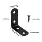 Lot L-shaped Bracket Corner Brace Silver Stainless Steel Right Angle W  Screws
