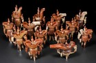 Chinese Antique Style Hetian Jade Hardstone Wine Vessel Set Carved Cups