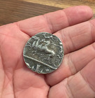 Ancient Roman Greek Antique Silver Coin