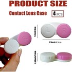 Leak Proof Travel Contact Lens Case 4 Pack Colored Lens Storage Holder Container
