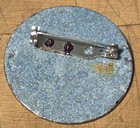 Vintage Mid Century Signed  elvie Zell  Enamel On Copper Cat Brooch
