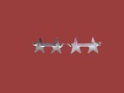 Vintage U s Military Sterling Silver Major General Rank 2 Star Wwii Vietnam
