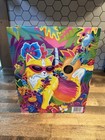 Lisa Frank Aloha Cat Folder Vintage 90s 3 Ring Binder Floral Tropical Pocket 