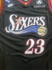Brand New Nike Lebron James  23 Philadelphia 76ers Nba Jersey Men   s 50 Black Lg
