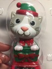 New Solar Powered Dancing Winter Christmas Santa Kitty Cat Gift Bobble Head Toy 