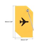 Luggage Tag 9x5cm Silicone Identifier Card Holder Labels For Travel Yellow Black
