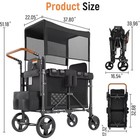 Wagon Stroller For 2 Kids  Foldable All-terrain Baby Wagon With Adjustable Push