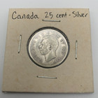Silver 1942 - Canada 25 Cents quarter - 0 800 Silver Coin