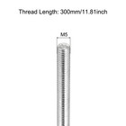 2 Pcs Fully Threaded Rod M5 X 300mm 0 8mm Pitch 304 Stainless Steel Right Hand