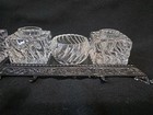 Vintage Glass Inkwell Collection  No Lids   Perfect Bud Vases
