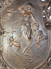 Antique Victorian Cast Iron Wall Plaque 22 In Springtime Style Bradley   Hubbard
