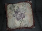 Croscill Chambord Pillow W fringes And Solid Purple Croscill Pillow