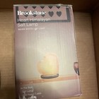Brookstone Himalayan Handcrafted Heart Shaped Salt Lamp  Amber Glow New