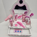 Melissa   Doug Wooden Beauty Salon Play Set With Vanity Pretend Play