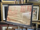 Vintage Black Oak Wooden Picture Frame W  Glass Ebonized Rustic Shabby 12 X 16