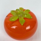 Blown Glass Decorative Fruit Orange Tomato Murano Style Paperweight