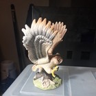 Vtg Royal Heritage Great Horned Owl Bisque Porcelain Figurine
