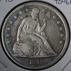 1842 Seated Liberty Silver Dollar Xf Toned E238 Wshnl