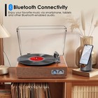 Vinyl Record Player Vintage 3 Speed Turntable Bluetooth With Upgraded Speaker   