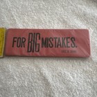 Vintage Oversized  for Big Mistakes  Rubber Pencil Eraser 6 5  X 2 25 
