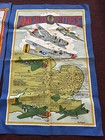 3 Vtg 90s Cotton Tea Towels Tony Runyeard  Usaf Wwii Luftwaffe Battle Of Britain