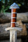 Hand Forged Damascus Steel Viking Sword Sharp   Battle Ready Medieval Sword