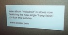 Weezer Maladroit Promo Sticker
