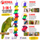 1342 Long Chunky Star Bird Toy Parrot Cage Toy Cages African Grey Cockatoo Macaw