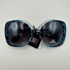 Designer Eyewear Women Fashion Sunglasses Shades Oversized Blue Animal Print New