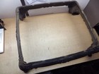 Antique Cast Iron Parlor Stove Art Deco Chrome Plated Base Ornate Heavy  2