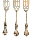 Antique Alvin Sterling Silver Meat Fork Set Of Three