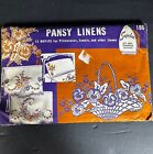 Aunt Martha  Pansy Linens  Vogart Iron On Embroidery Transfer Repeat Patterns